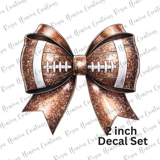 Football Bow  (Decal Set)