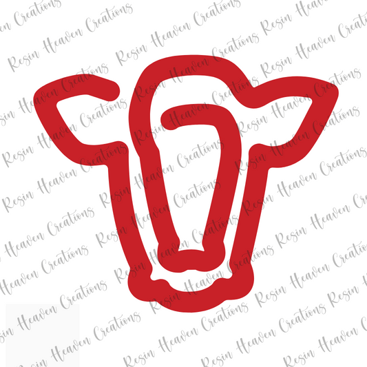 Cow Head Jumbo Paperclip (WHITE ACRYLIC)