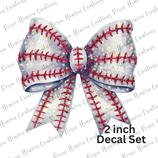 Baseball Bow  (Decal Set)