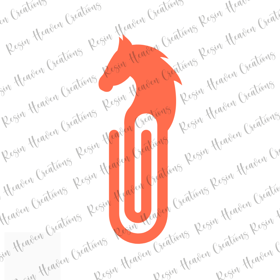 Horse jumbo Paperclip (Clear)