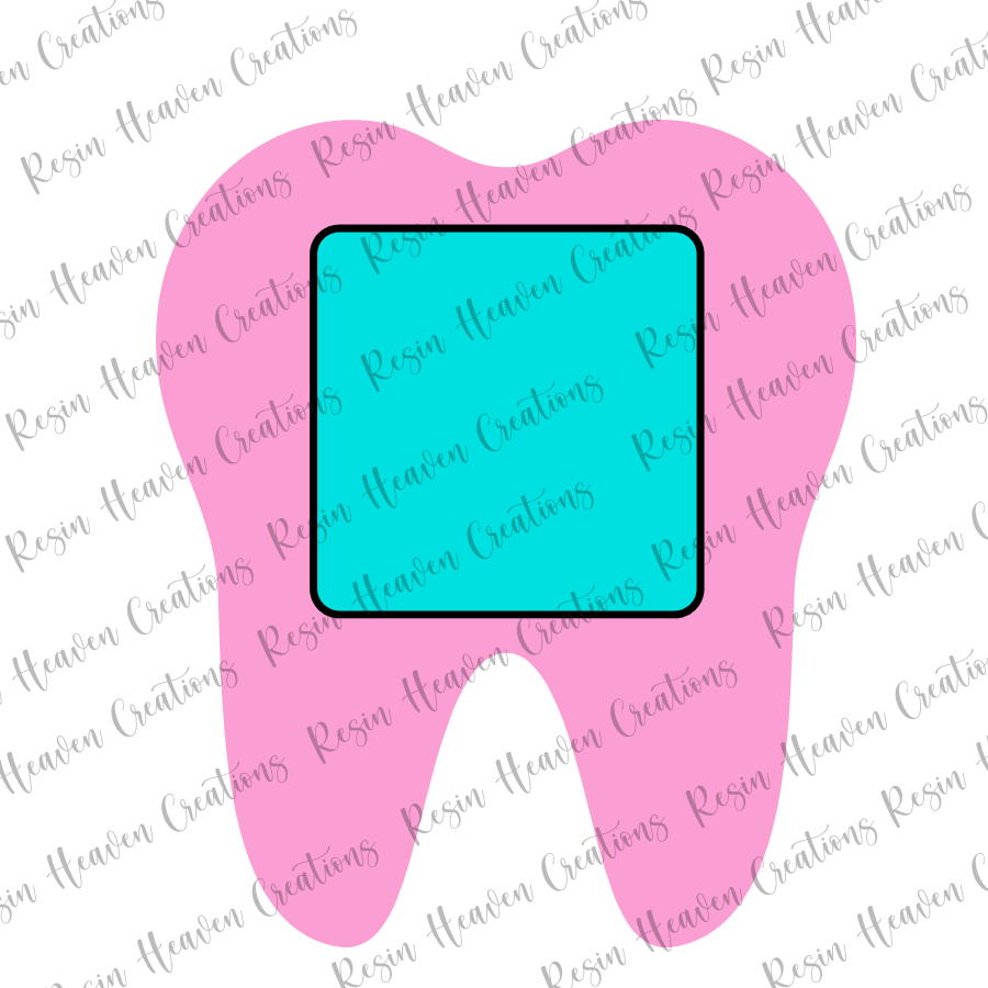 Tooth Post-It Note Holder Acrylic Blanks (WHITE ACRYLIC)