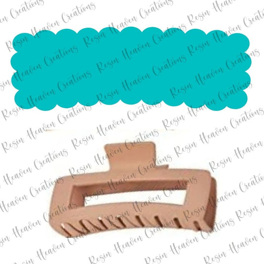 SCALLOPED Large Hair Claw Clip (Clear acrylic 4 inch)