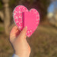 Heart Post It Note Holder with mermaid tear rhinestones