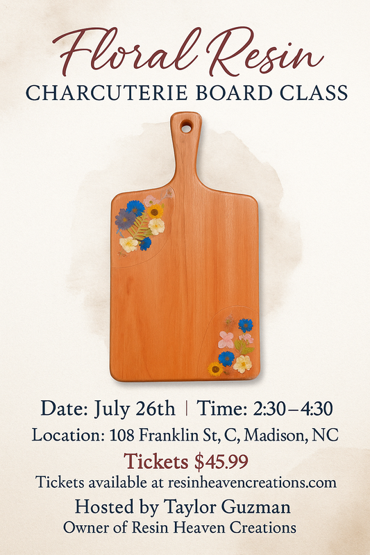 Resin Floral charcuterie board class