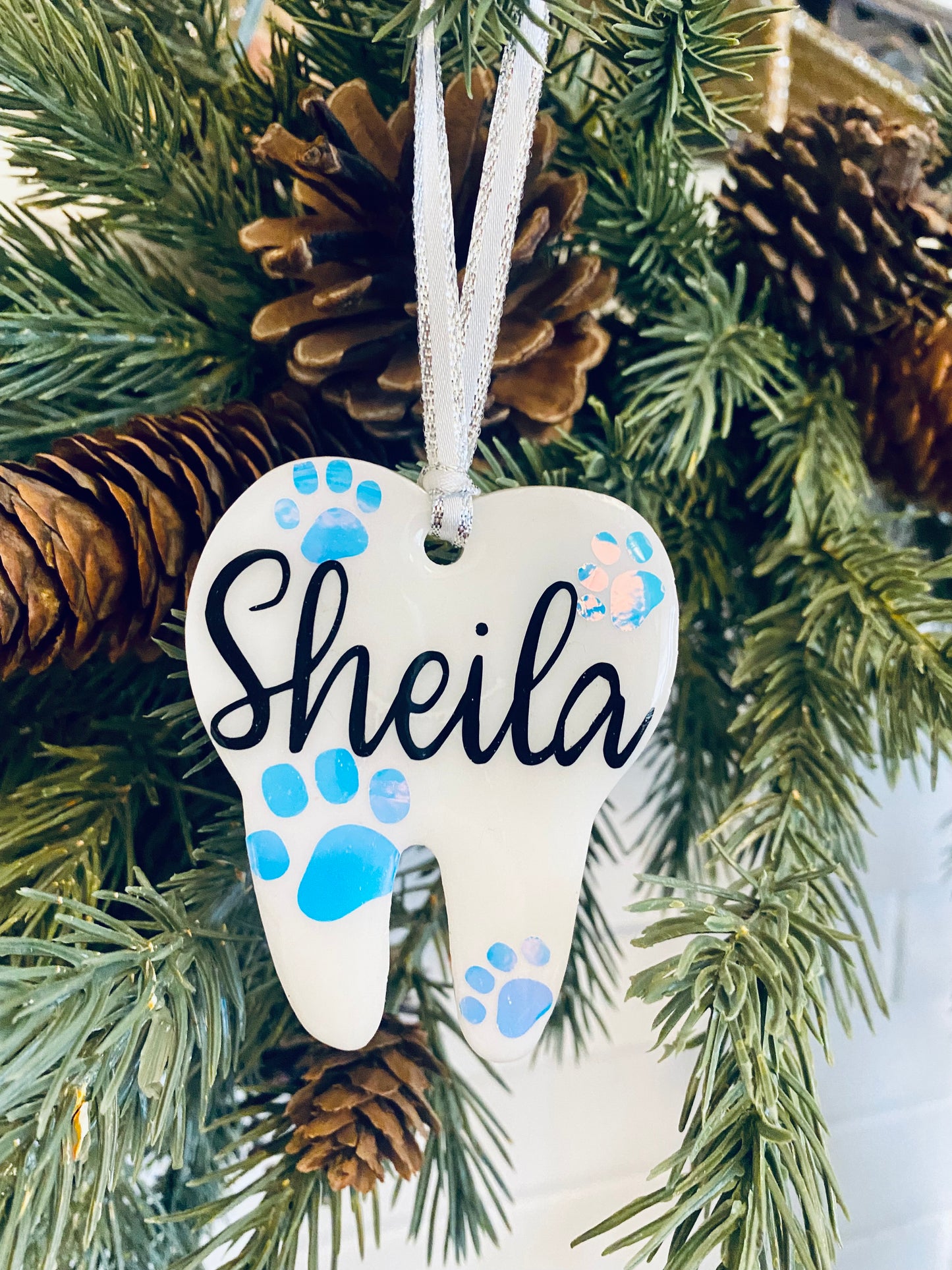 Personalized Tooth Ornaments / Keychain