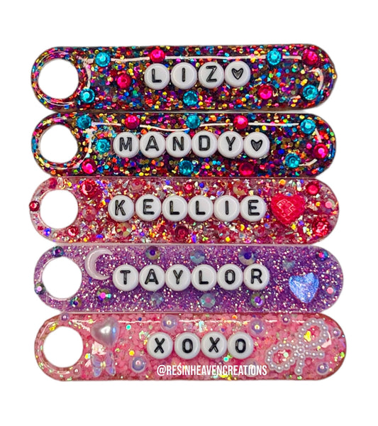 Custom Stanley Tag with Alphabet Beads
